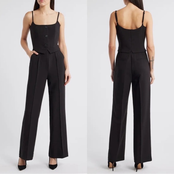 pistola Pants - PISTOLA Marcia Tailored Black Jumpsuit